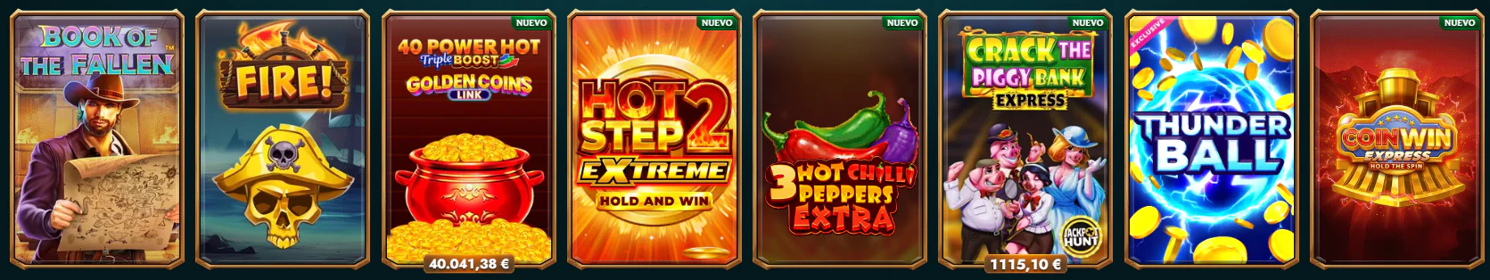 MyEmpire Casino selección de tragamonedas
